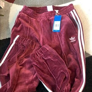 Velour adidas sweatpants